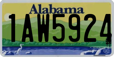 AL license plate 1AW5924