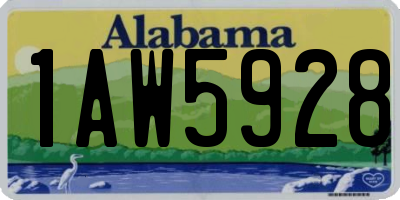 AL license plate 1AW5928