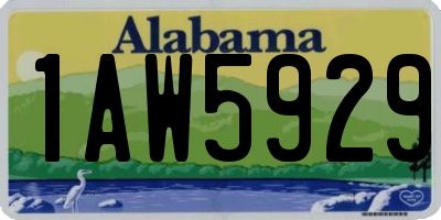AL license plate 1AW5929