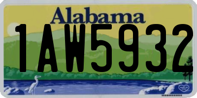 AL license plate 1AW5932