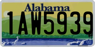 AL license plate 1AW5939