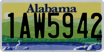 AL license plate 1AW5942