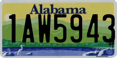 AL license plate 1AW5943