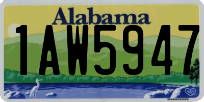 AL license plate 1AW5947