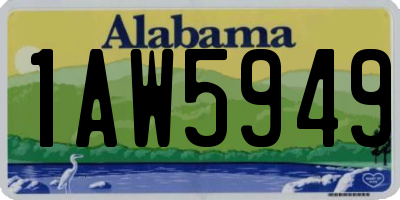 AL license plate 1AW5949