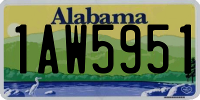 AL license plate 1AW5951