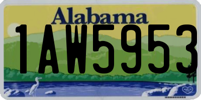 AL license plate 1AW5953