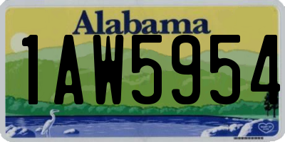 AL license plate 1AW5954