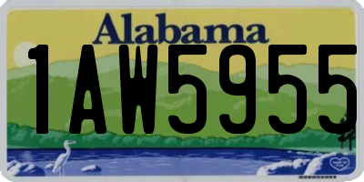 AL license plate 1AW5955
