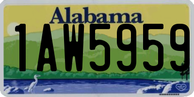 AL license plate 1AW5959