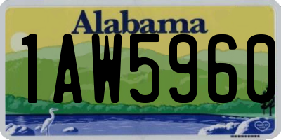 AL license plate 1AW5960