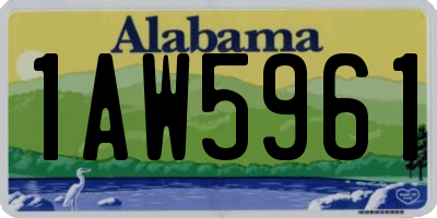 AL license plate 1AW5961