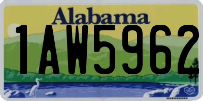 AL license plate 1AW5962