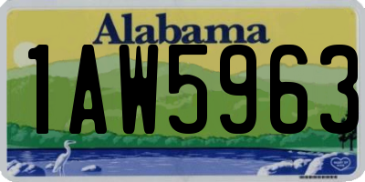 AL license plate 1AW5963