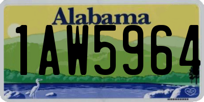 AL license plate 1AW5964