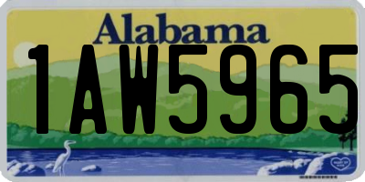 AL license plate 1AW5965
