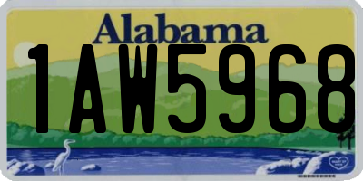 AL license plate 1AW5968