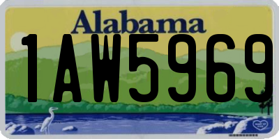 AL license plate 1AW5969