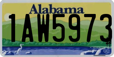 AL license plate 1AW5973