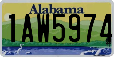 AL license plate 1AW5974