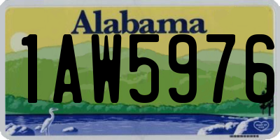 AL license plate 1AW5976