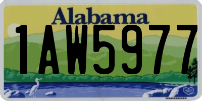 AL license plate 1AW5977