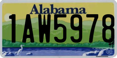 AL license plate 1AW5978