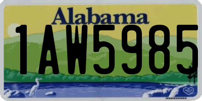 AL license plate 1AW5985