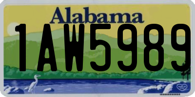 AL license plate 1AW5989