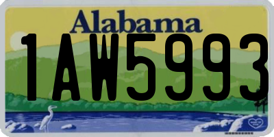 AL license plate 1AW5993