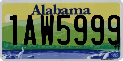 AL license plate 1AW5999