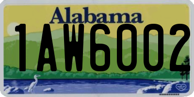 AL license plate 1AW6002