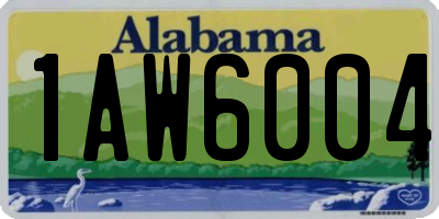 AL license plate 1AW6004