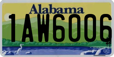 AL license plate 1AW6006