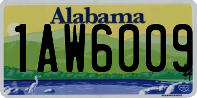 AL license plate 1AW6009