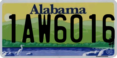 AL license plate 1AW6016