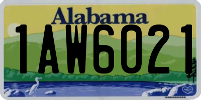 AL license plate 1AW6021