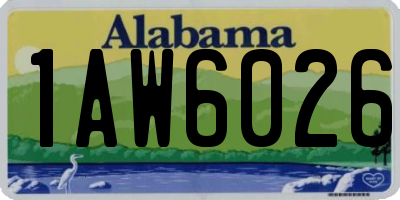 AL license plate 1AW6026
