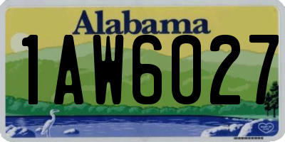 AL license plate 1AW6027