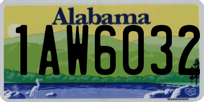 AL license plate 1AW6032