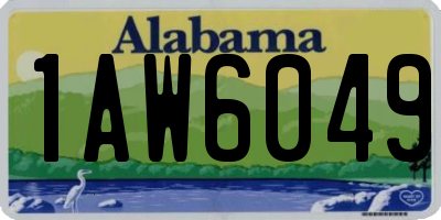 AL license plate 1AW6049