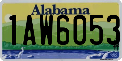 AL license plate 1AW6053