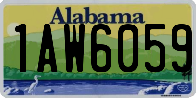 AL license plate 1AW6059