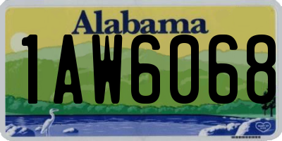 AL license plate 1AW6068