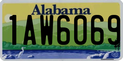 AL license plate 1AW6069