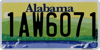AL license plate 1AW6071