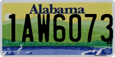 AL license plate 1AW6073