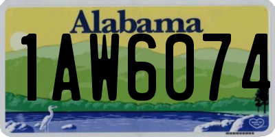 AL license plate 1AW6074