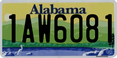 AL license plate 1AW6081