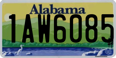 AL license plate 1AW6085
